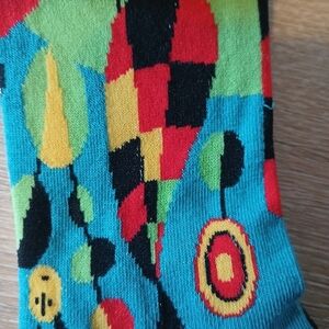 Unisex Colorful Socks Artist Series - The Garden by Joan Miro 1930's Art Deco